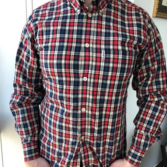 Vintage Plaid Ben Sherman Dress Shirt - Picture 1 of 5